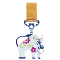 Lesezeichen Stier, Band gelb