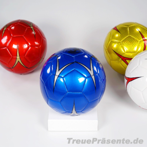 Fußball Kunstleder mit Dekor, farblich sortiert