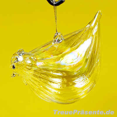 Glass Hen with Pewter Decor with antique finish