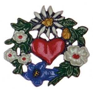 Magnet with Edelweiss Heart