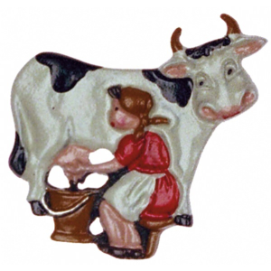 Magnet with Milk Cow white