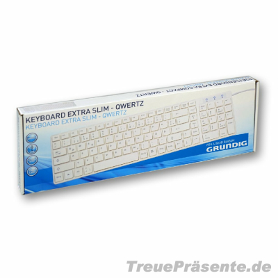 PC-Tastatur extra flach, Farbe weiß