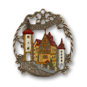 Magnet mit Zinnfigur Städtebild Rothenburg