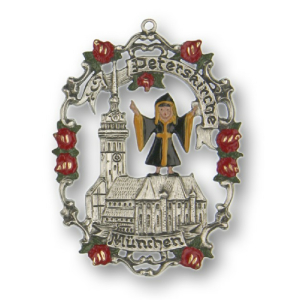 Magnet with Town Picture  Munich St. Peter`s Church...