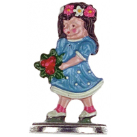Pewter Ornament Standing Flower Child