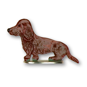 Pewter Ornament Standing Sausage Dog