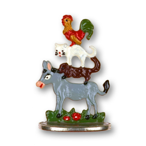 Pewter Ornament Standing The Town Musicians of Bremen small