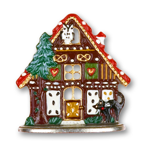 Pewter Ornament Standing Gingerbread House