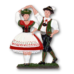 Pewter Ornament Standing Dancing Couple