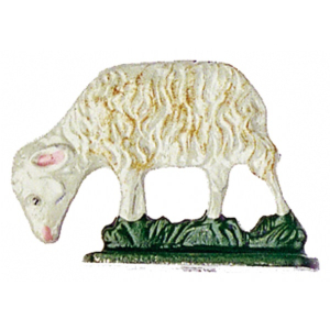 Pewter Ornament Standing Sheep eating