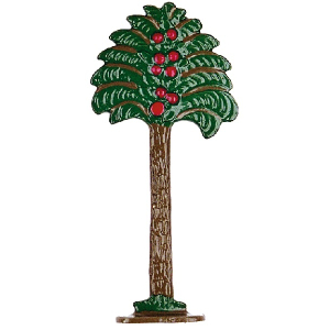 Pewter Ornament Standing Palm Tree