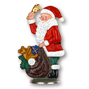 Pewter Ornament Standing Santa Claus with Sack