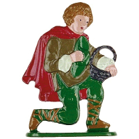 Pewter Ornament Standing Shepherd kneeling