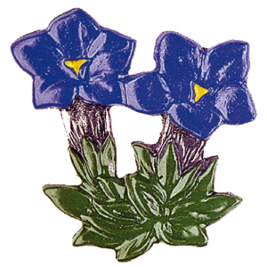 Pewter Brooch Gentian