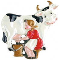 Anstecker Milchkuh weiß