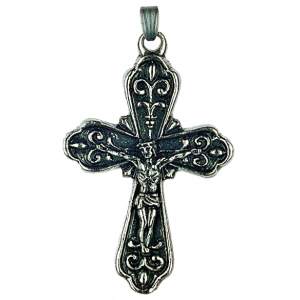 Pewter Ornament Cross small with antique finish
