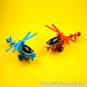 Hubschrauber ca. 15 cm, farblich sortiert blau/rot