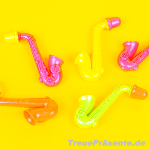 Kunststoff-Saxophon, ca. 11 cm, im Netz, farblich sortiert