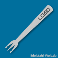 Pommesgabel/Käsespieß 04 aus Edelstahl in Geschenkverpackung