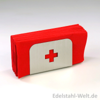 Serviettenhalter Rechteck aus Edelstahl inkl. Ausstanzung Kreuz