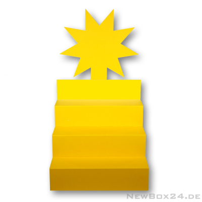 Treppendisplay 658 Stern - Außenmaße ca. 385 x 370 x 360 mm