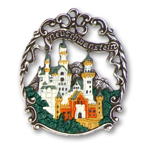 Pewter Ornament Town Picture small Castle Neuschwanstein