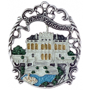 Pewter Ornament Town Picture small Castle Linderhof
