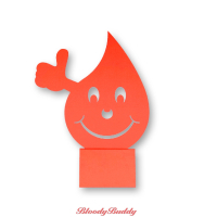 Aufsteller BloodyBuddy®, Höhe ca. 41 cm, einseitig Farbe 03 rot