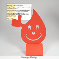 Aufsteller BloodyBuddy®, Höhe ca. 41 cm, einseitig Farbe 03 rot