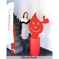 Aufsteller BloodyBuddy®, Höhe ca. 100 cm, doppelseitig Farbe 03 rot