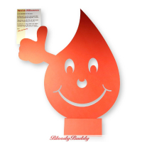 Aufsteller BloodyBuddy®, Höhe ca. 100 cm, doppelseitig Farbe 03 rot