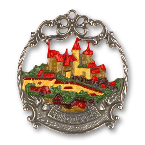 Pewter Ornament Town Picture small Nuremburg...