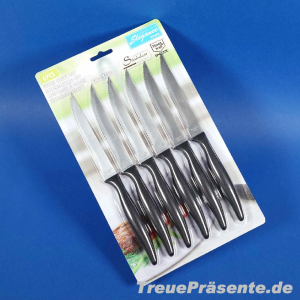 Steakmesser 6-teiliges Set, Edelstahl