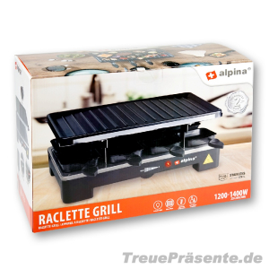 Raclette für acht Personen, inkl. Grillplatte, 1.200...