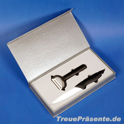 Keramik-Schälset mit Keramikmesser und Sparschäler