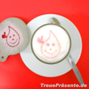 Latte Macchiato 2er-Geschenkset mit Streuschablone BloodyBuddy