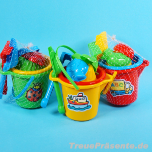 Sandspielzeug 7-teilig, farblich sortiert