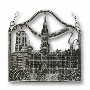 Pewter Picture Munich City Hall antique finish