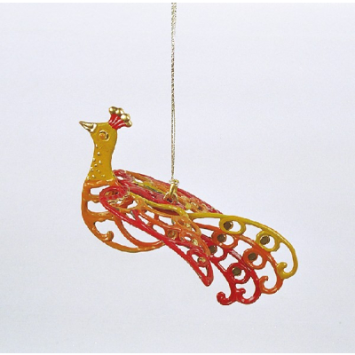 3D Pewter Ornament Peacock