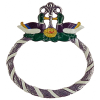 Pewter Napkin Ring with two Ducks