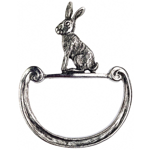 Pewter Napkin Ring Hare with antique finish