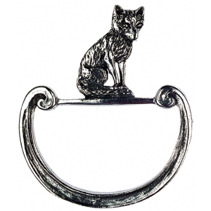 Pewter Napkin Ring Fox with antique finish