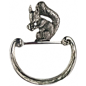 Pewter Napkin Ring Squirrel with antique finish