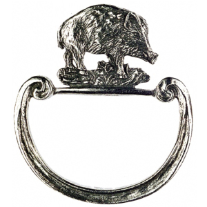Pewter Napkin Ring Boar with antique finish