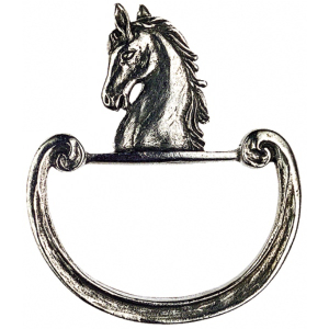 Pewter Napkin Ring Horse with antique finish