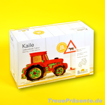3D-Silikon-Backform Traktor, ca. 24,5 x 10 cm, inkl. Rezept