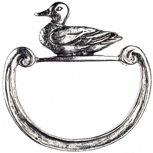 Pewter Napkin Ring Duck with antique finish