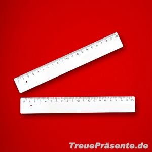 Lineal, 20 cm - Skala, weiß, ca. 310 x 30 x 2 mm