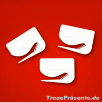 Brieföffner eckig, weiß, ca. 69 x 53 x 3 mm