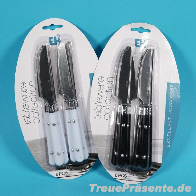 Frühstücksmesser, 6-teiliges Set, farblich sortiert
